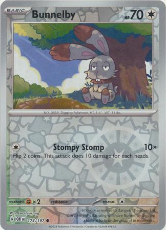Pokemon Scarlet & Violet Obsidian Flames Bunnelby Card reverse