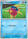 Pokemon Scarlet & Violet Obsidian Flames Carvanha Card