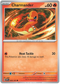 Pokemon Scarlet & Violet Obsidian Flames Charmander Card