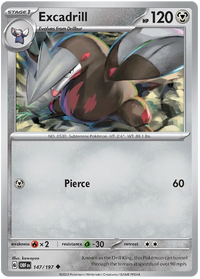 Pokemon Scarlet & Violet Obsidian Flames Excadrill Card