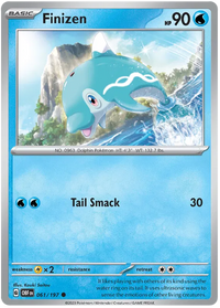 Pokemon Scarlet & Violet Obsidian Flames Finizen Card