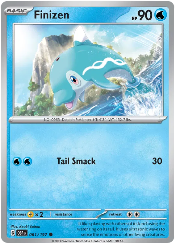 Pokemon Scarlet & Violet Obsidian Flames Finizen Card