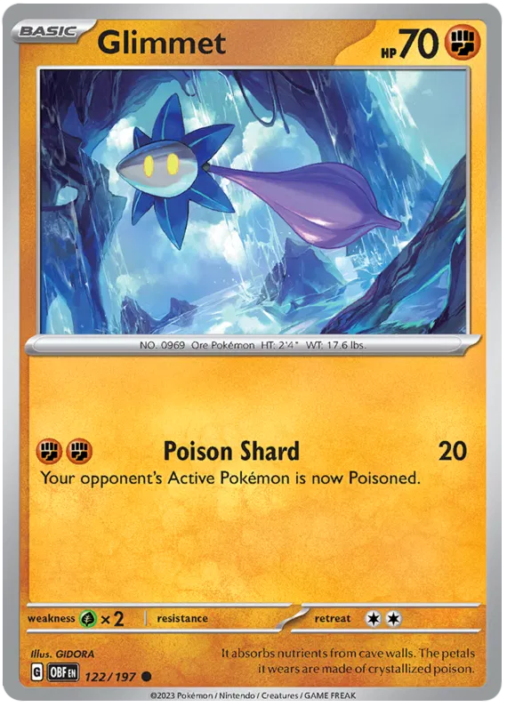Pokemon Scarlet & Violet Obsidian Flames Glimmet (#122) Card