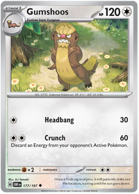 Pokemon Scarlet & Violet Obsidian Flames Gumshoos Card