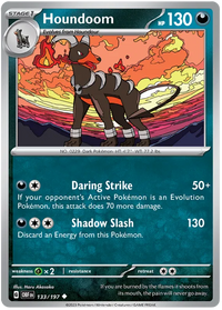 Pokemon Scarlet & Violet Obsidian Flames Houndoom (#133) Card