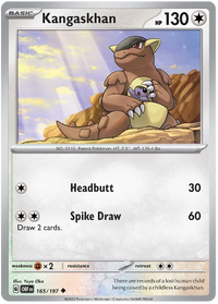 Pokemon Scarlet & Violet Obsidian Flames Kangaskhan Card