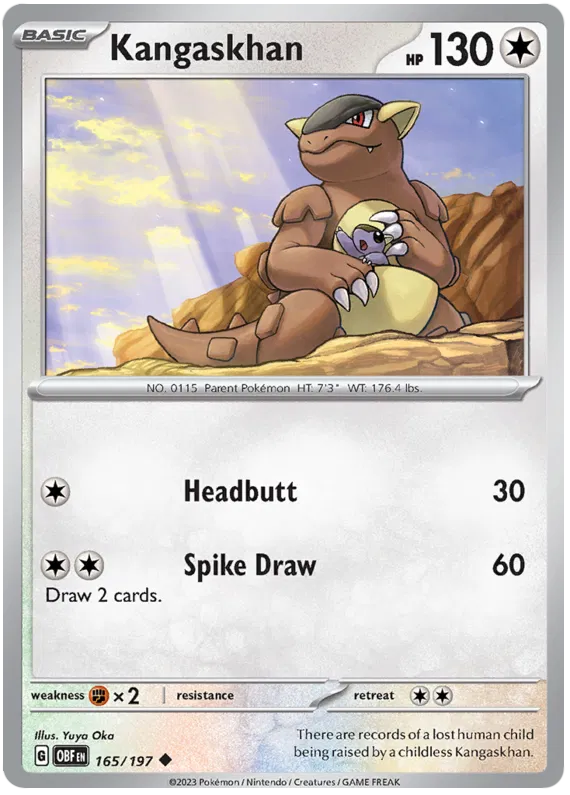 Pokemon Scarlet & Violet Obsidian Flames Kangaskhan Card