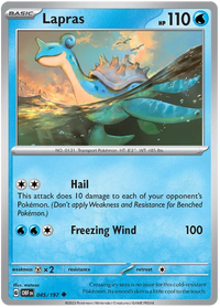 Pokemon Scarlet & Violet Obsidian Flames Lapras Card