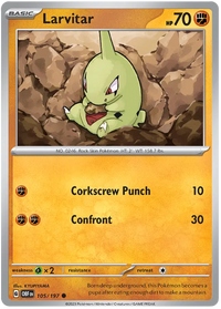 Pokemon Scarlet & Violet Obsidian Flames Larvitar Card