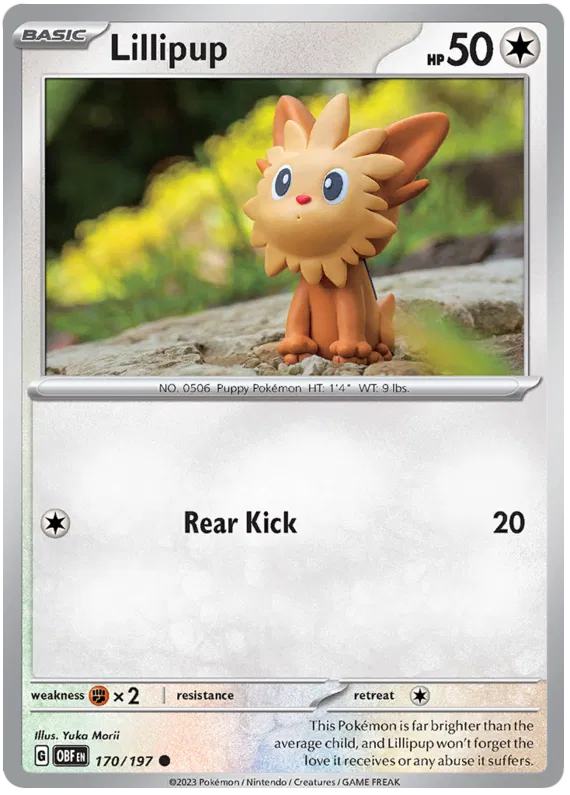 Pokemon Scarlet & Violet Obsidian Flames Lillipup Card