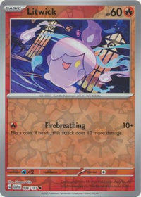 Pokemon Scarlet & Violet Obsidian Flames Litwick Card reverse
