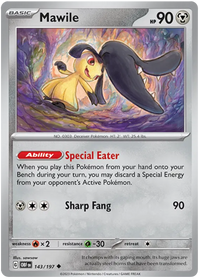 Pokemon Scarlet & Violet Obsidian Flames Mawile Card #143
