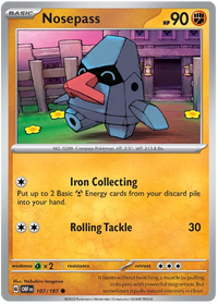 Pokemon Scarlet & Violet Obsidian Flames Nosepass Card
