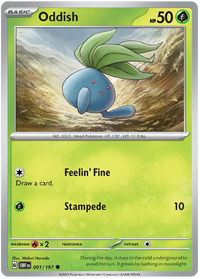 Pokemon Scarlet & Violet Obsidian Flames Oddish Card