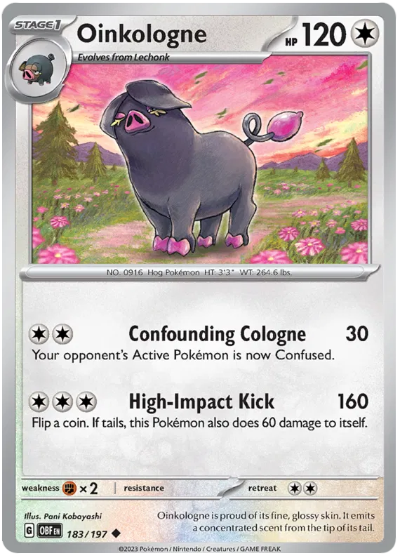 Pokemon Scarlet & Violet Obsidian Flames Oinkologne Card