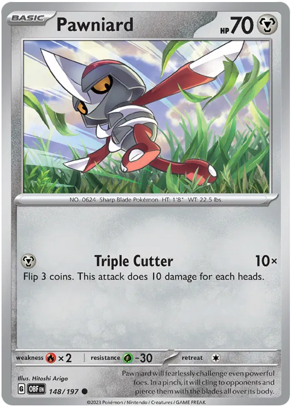 Pokemon Scarlet & Violet Obsidian Flames Pawniard Card