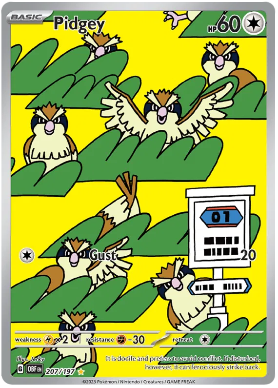 Pokemon Scarlet & Violet Obsidian Flames Pidgey Card (#207)
