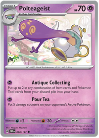 Pokemon Scarlet & Violet Obsidian Flames Polteageist Card