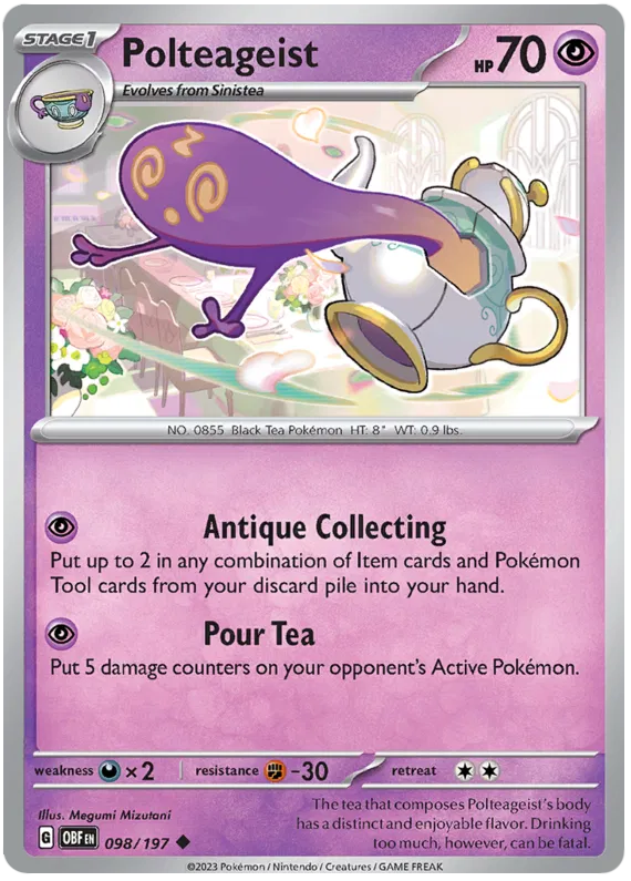 Pokemon Scarlet & Violet Obsidian Flames Polteageist Card