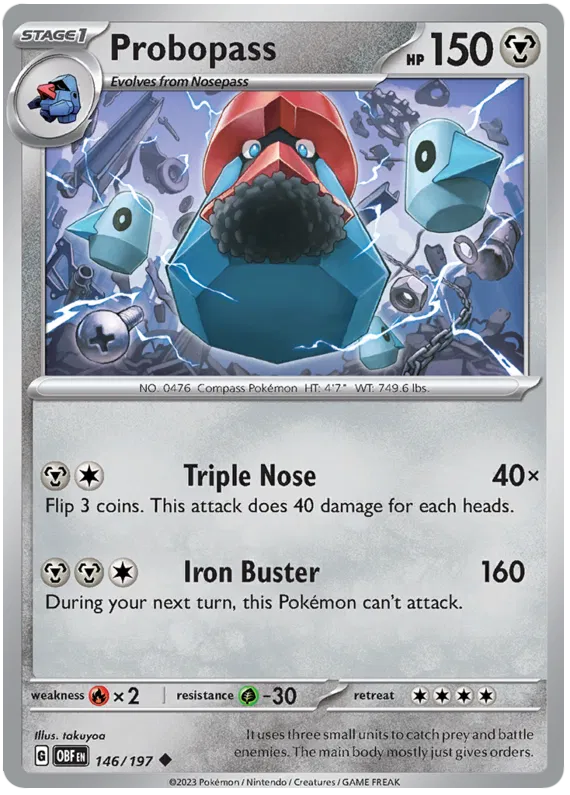 Pokemon Scarlet & Violet Obsidian Flames Probopass Card