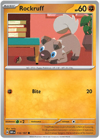 Pokemon Scarlet & Violet Obsidian Flames Rockruff Card