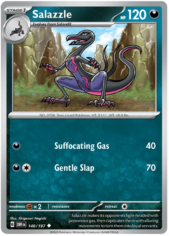 Pokemon Scarlet & Violet Obsidian Flames Salazzle Card