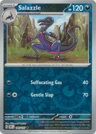 Pokemon Scarlet & Violet Obsidian Flames Salazzle Card reverse