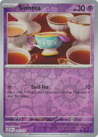 Pokemon Scarlet & Violet Obsidian Flames Sinistea Card reverse