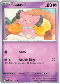 Pokemon Scarlet & Violet Obsidian Flames Snubbull Card