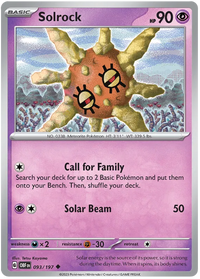 Pokemon Scarlet & Violet Obsidian Flames Solrock Card