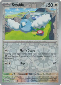 Pokemon Scarlet & Violet Obsidian Flames Swablu Card reverse
