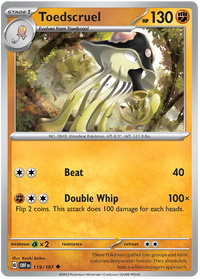 Pokemon Scarlet & Violet Obsidian Flames Toedscruel Card