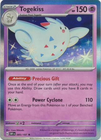 Pokemon Scarlet & Violet Obsidian Flames Togekiss Card holo