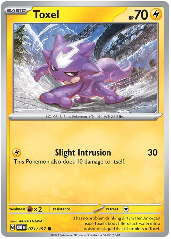 [Collector Troves] Pokemon Scarlet & Violet Obsidian Flames Toxel Card