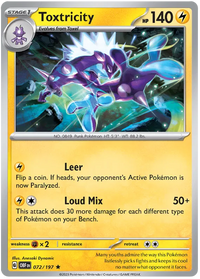 Pokemon Scarlet & Violet Obsidian Flames Toxtricity Card