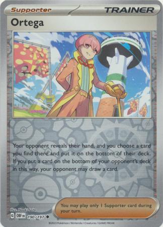 Pokemon Scarlet & Violet Obsidian Flames Trainer Ortega Card reverse