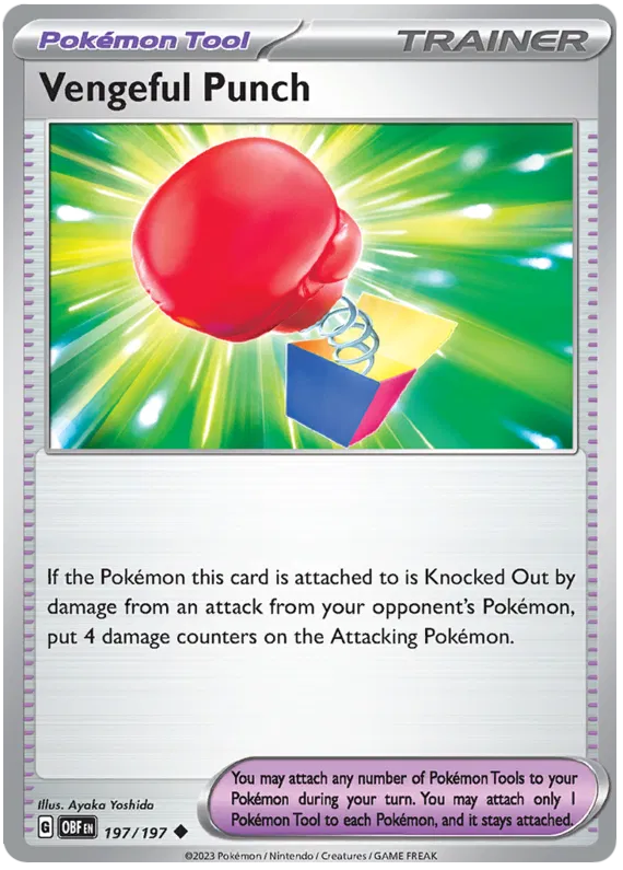 Pokemon Scarlet & Violet Obsidian Flames Trainer Vengeful Punch Card