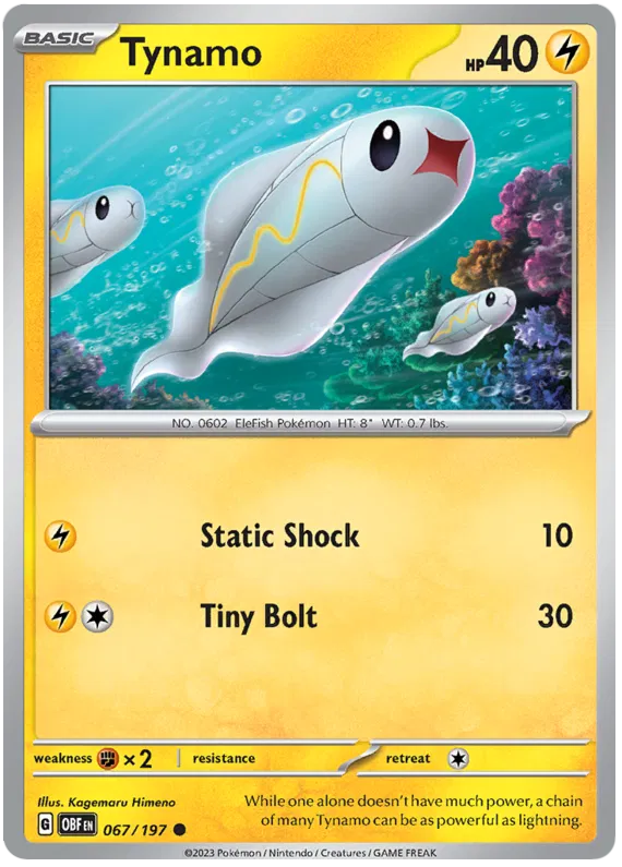[Collector Troves] Pokemon Scarlet & Violet Obsidian Flames Tynamo Card