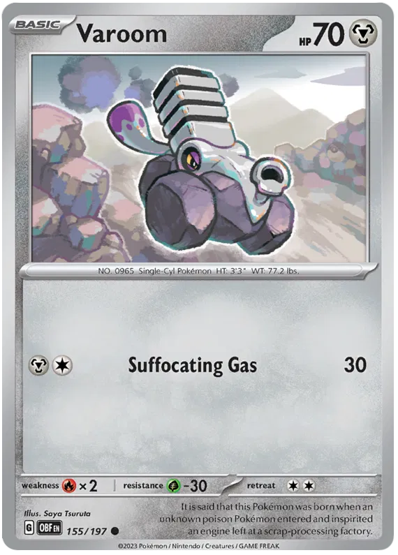 Pokemon Scarlet & Violet Obsidian Flames Varoom Card #155