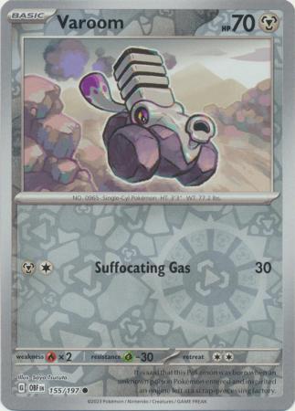 Pokemon Scarlet & Violet Obsidian Flames Varoom Card #155 reverse