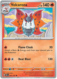 Pokemon Scarlet & Violet Obsidian Flames Volcarona Card