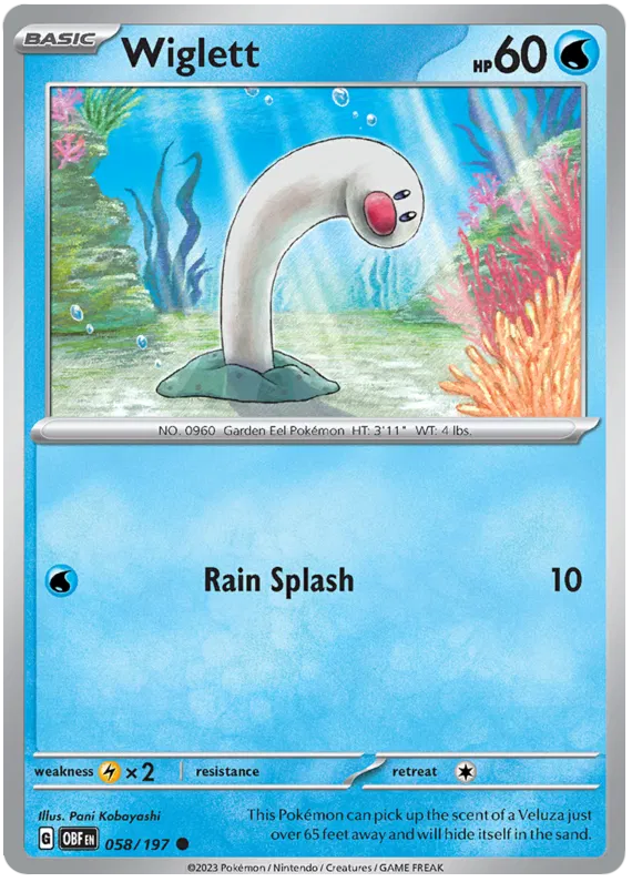 Pokemon Scarlet & Violet Obsidian Flames Wiglett Card