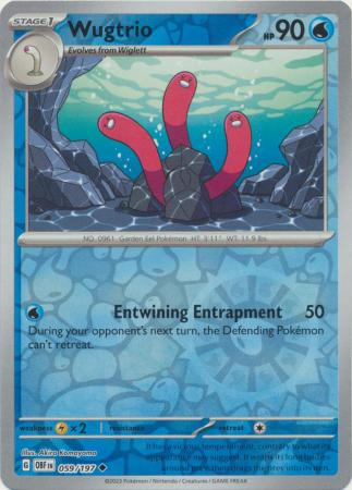 Pokemon Scarlet & Violet Obsidian Flames Wugtrio Card reverse