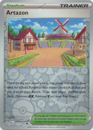 Pokemon Scarlet & Violet Paldea Evolved Artazon Card reverse