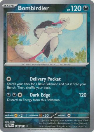 Pokemon Scarlet & Violet Paldea Evolved Bombirdier Card reverse