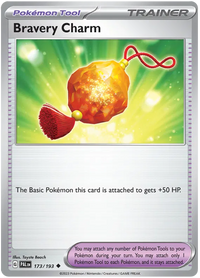 Pokemon Scarlet & Violet Paldea Evolved Bravery Charm Card