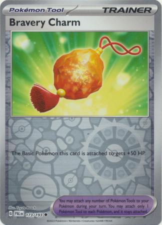 Pokemon Scarlet & Violet Paldea Evolved Bravery Charm Card reverse