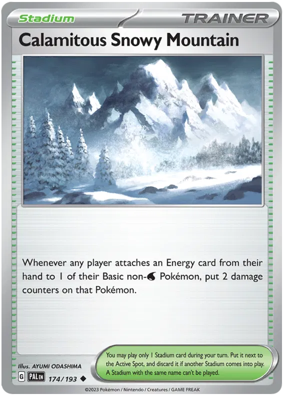 Pokemon Scarlet & Violet Paldea Evolved Calamitous Snowy Mountain Card