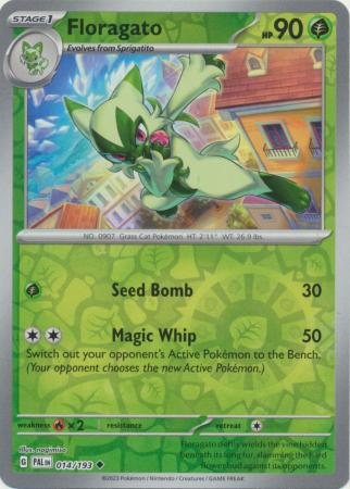 Pokemon Scarlet & Violet Paldea Evolved Floragato Card reverse