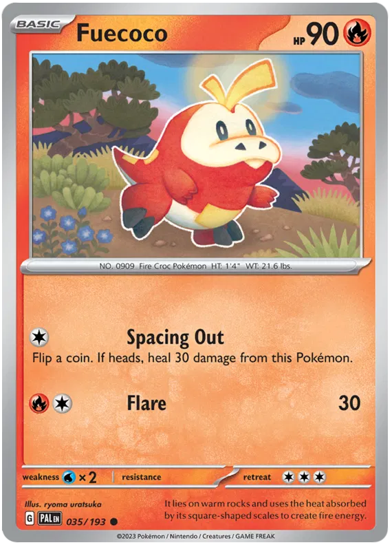 Pokemon Scarlet & Violet Paldea Evolved Fuecoco Card